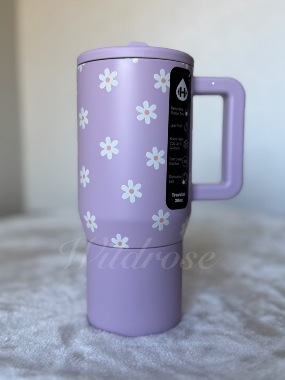 HydroJug x JANE 20 OZ limited edition collab purple daisy traveler - JANE